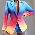 thumbnail image 1 of Vedolay Suit Jacket Women's Casual Blazer Solid Double Blazer Open Front Suit Jacket,Blue M, 1 of 5