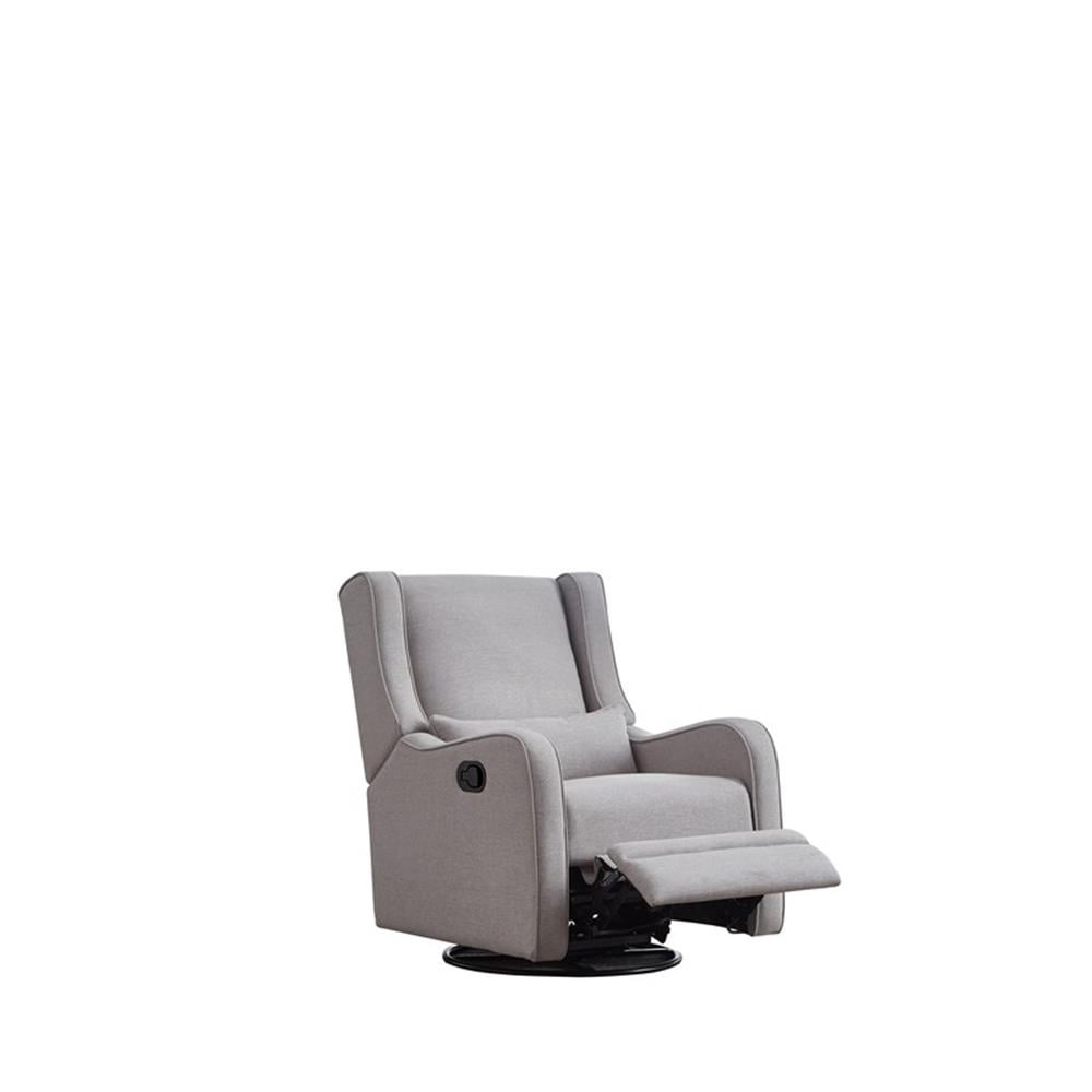 Westwood Design Elsa Fabric Manual Swivel Glider and Recliner in Gray
