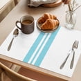 thumbnail image 3 of Holiday Themed Placemats Set of 2, Blue Stripes Non-Slip Place Mats Washable Table Mats for Kitchen Dining Table Decorations Indoor/Outdoor, 3 of 9