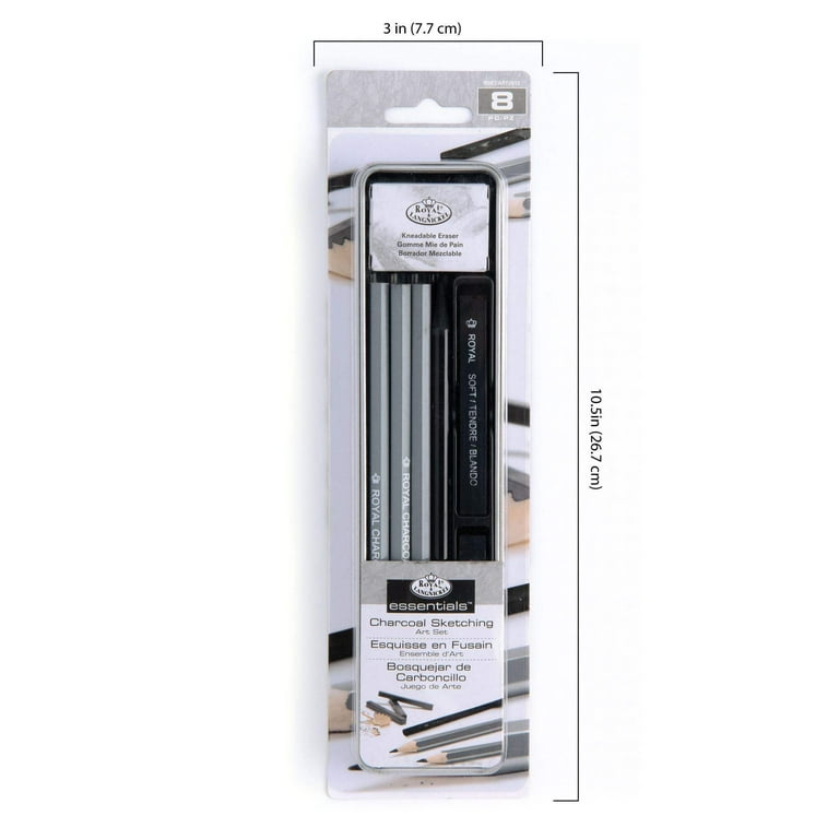 Royal & Langnickel Professional Drawing Art Kit - 8pc Charcoal