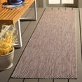 thumbnail image 3 of Safavieh Courtyard Finnian Solid Indoor/Outdoor Runner Rug, Natural/Black, 2'3" x 8', 3 of 15