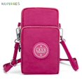 thumbnail image 2 of BadPiggies Mini Nylon Crossbody Bag Casual Phone Coin Purse Adjustable Strap Zipper Shoulder Bag (Rose Red), 2 of 10