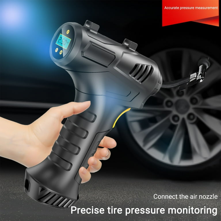 Virmaxy Car inflator Pump 12V DC Portable Compressor Tire Inflator With  Mechanical Pressure Gauge Inflator For Car Tires Motorcycle Bike Basketball  