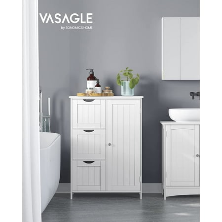 Bathroom Floor Storage Cabinet, Bathroom Cabinet Freestanding, with 3 ...