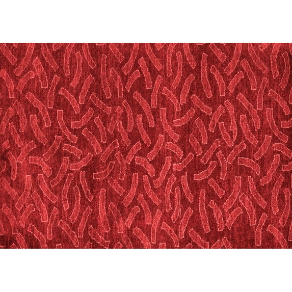 Ahgly Company Indoor Rectangle Abstract Red Modern Area Rugs, 3' x 5'