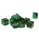 thumbnail image 4 of 10pcs Dados D6 de Dos Colores Verde y Negro Sunnimix, 4 of 7