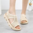 thumbnail image 6 of CAIXAI Wide Walking Shoes for Women Arch Support Womens Platform Sneakers Breathable -On Walking Shoes with Wide Width Knit Upper Embroidery Mary Jane Flats Hands Free Walking Tennis Shoes, 6 of 8