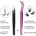 thumbnail image 2 of Eyelash Applicator Tool 1 Lash Applicator for Clusters Lashes Plus 1 Eyebrow Tweezers DIY Eyelash Extension Tweezers Set(2 pcs), 2 of 7