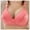 Hot Pink, variant on FNFYFH Plus Size Wireless Bras for Women Full Figure Padded Push-up Bra Comfort Breathbale Mesh Air No Underwire Bras Smoothing Deep V Neck T-shirt Underwear