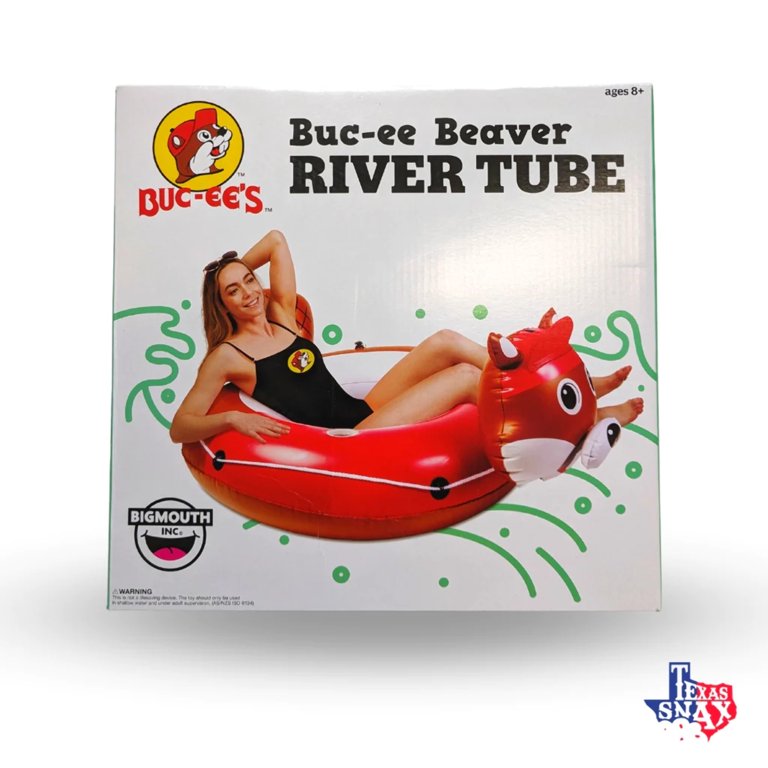 Buc-ee’s Beaver River Tube Pool Float with Built in cup holder
