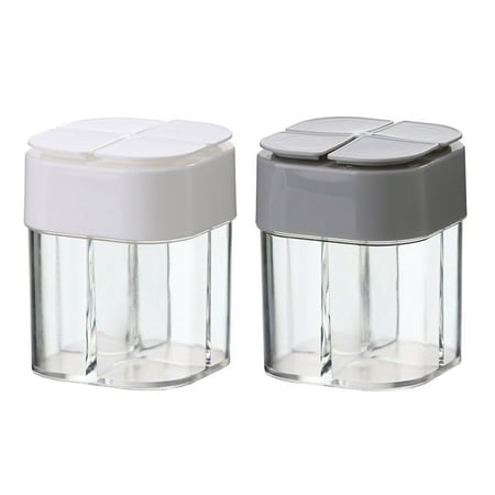 

2Pcs Condiment Bottles Powder Pots Sprinkling Salt Bottles Seasoning Bottles