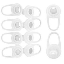 Replacement Silicone Ear Bud Gel Tips Cover Pads 10 PCS for Bluetooth in-Ear Headset Earpiece (Clear, Large)