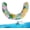 Pink, variant on U-Shape Inflatable Adult Pool Float, Printed Elastic for Outdoor Beach Lake