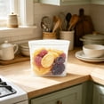 thumbnail image 6 of HOZADOIE Reusable Silicone Freezer Bags 8.5X6.8In, Sandwich Snack Food Storage Bags Stand up Baggies for Soup and Leftovers, Microwave Oven Safe, L, 6 of 6