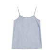 thumbnail image 4 of Sokhug Womens Sleeveless Ribbed Cami Cotton Blend Top V Neck Spaghetti Strap Striped Casual Tank Tops, 4 of 7