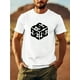 thumbnail image 1 of Men'S Summer 2025 Graphic Tee - Casual Crew Neck, Short Sleeve, Geometric Cube Design, Lightweight T-Shirt for Outdoor Activities, Casual Summer Wear | Trendy Graphic Tee | Comfortable Fit, 1 of 6