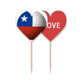 thumbnail image 1 of nacional en la Copa Mundial de fútbol de Chile Palillos de dientes bandera etiqueta de amor selección de pastelitos, 1 of 4