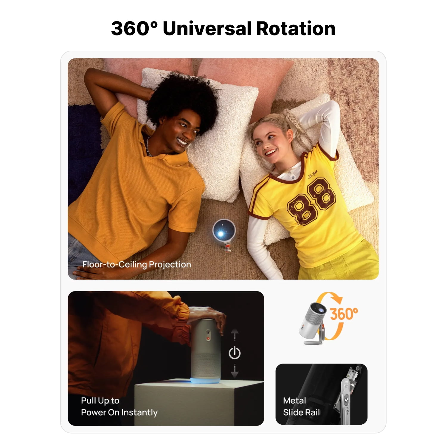 XGIMI MoGo 2025 NEW Portable Projector, Google TV with Licensed