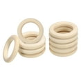 thumbnail image 1 of Unique Bargains 35mm Unfinished Wooden Rings, 10 Pack Natural Solid Circle Rings DIY Craft Unfinished Wooden Rings, Wood Color, 1 of 8
