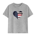 thumbnail image 4 of Amidoa Girls 2 Piece Outfits Summer Clothes Short Sleeve Cotton Floral Print T-Shirt and Shorts Casual Kids Clothing Sets Gray Size 11, 4 of 9