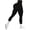 Jet Black, variant on AEXTO Women's Solid High Waist Sports Tummy Control Leggings, High Stretch Seamless Yoga Leggings, Ladies Sportswear for Indoor Outdoor Wear, Gym Clothes