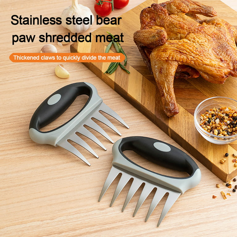 Stainless Steel Barbecue Claws Set of 2 Metal Bear Meat Claws for