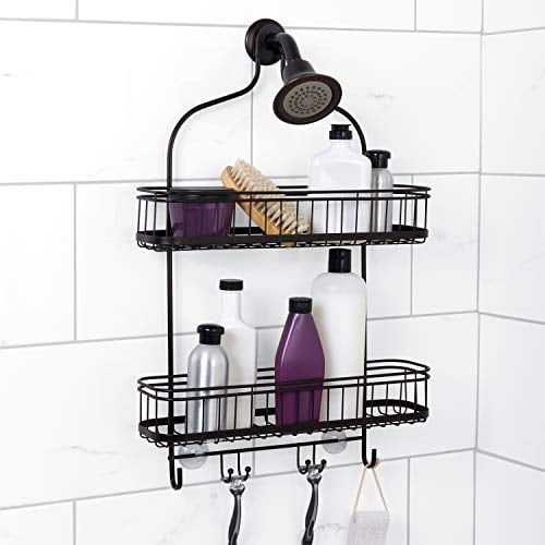Zenna Home Extra Wide Hanging Over-the-Shower Caddy, Bronce Zenna Home Organizadores para Regadera