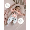 thumbnail image 6 of BemeyourBBs Hello I'M New Here Baby Girl Going Home Outfits Newborn Letter Long Sleeve Romper Floral Pants Bow Headband Hat 4 Pcs Clothes Set, 6 of 9
