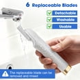 thumbnail image 4 of Sonic Dermaplaning Tool for Women, Rechargeable Face Dermaplane Razor for Facial Hair, 6 Refill Blades, Exfoliating and Peach Fuzz Remover for Women, 4 of 10