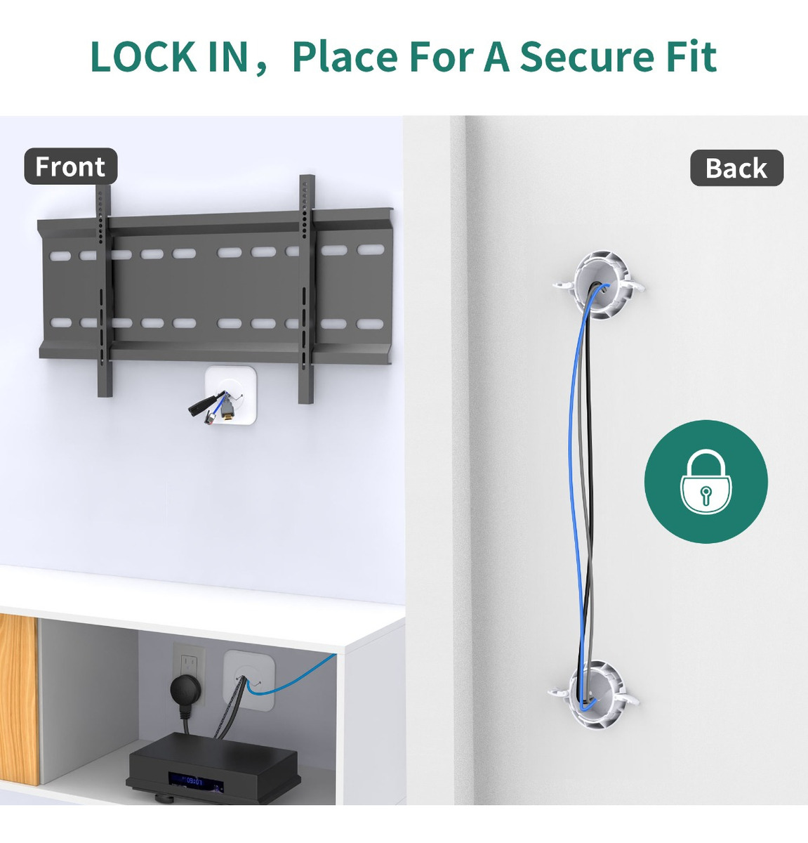 Sportlink Wall Mounted TV Cord Hider Cable Management Kit photo 3