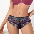 thumbnail image 2 of Women's Lace Panties Transparent Hollow Out Underwear Comfortable Seamless Low Waist Briefs Soft Breathable Lingerie Thong, 2 of 5