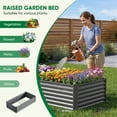thumbnail image 4 of Gymojoy Outdoor Metal Raised Garden Bed,6x3x2ft Planter Box for Vegetables,Flowers,Herbs,Dark Grey, 4 of 11