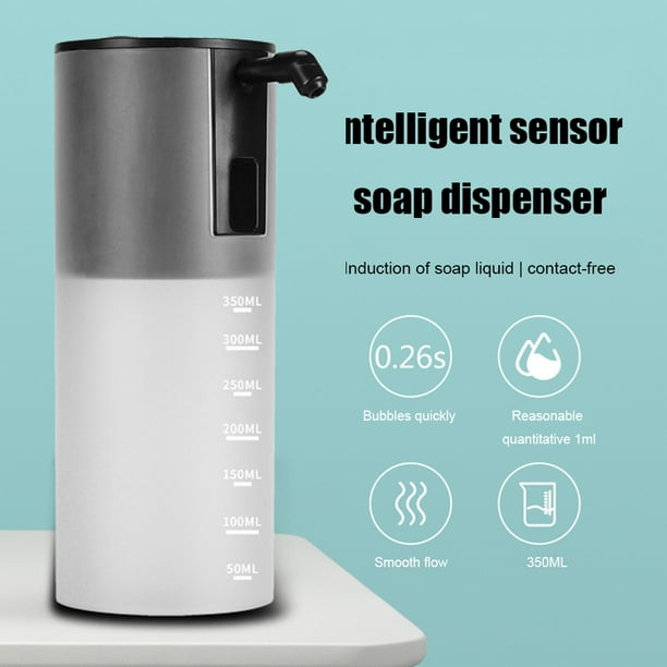 Dispensador de jabón Sensor de inducción automático Lavador de manos de espuma sin contacto negro Ndcxsfigh Libre de BPA