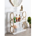 thumbnail image 7 of Kate and Laurel Ring Mid-Century Modern 3-Tier Shelf, 28" x 8" x 31", White and Gold, Chic Contemporary Storage And Decor, 7 of 7