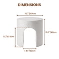 thumbnail image 5 of FOROUTIA 15.7" White Speckled Arch Side Table, Waterproof Magnesium Oxide Accent Table, Modern Indoor Outdoor End Table for Patio, Living Room, Bedroom, Small Space Stool, 5 of 7