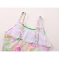 thumbnail image 4 of Serdomi Girls Adjustable Double Strap Swimsuit for Toddler Colorful Tie-Dye Spiral Print Bathing Suit Size 5/6, 4 of 7
