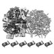 thumbnail image 1 of Clips de cerca de alambre con tornillos, Clips de montaje de cercas de acero inoxidable para calibre de alambre soldado a cerca de madera, Metal o vinilo, 200 Uds., 1 of 6