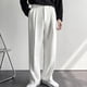 thumbnail image 1 of Pantalones largos de moda para hombre, con cordón, cintura elástica, color liso, informales, largos, de chándal, de pierna recta, holgados, casuales, blancos, de pierna ancha, para hombre., 1 of 4