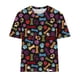 thumbnail image 4 of Liamobondopolis - Camiseta con estampado de pata para mujer, camisetas de manga corta con estampado de pata para mamá de perro, 4 of 4