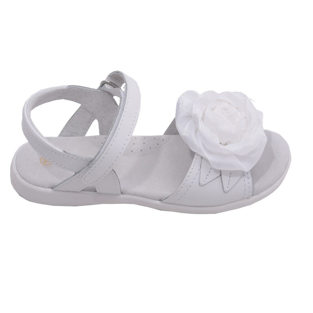 big girls white sandals