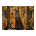 thumbnail image 5 of Creowell Holy Egyptian Mural Tapestry, Soft  Egyptian Style Bastet Tapestries Queen Pharaoh Mysterious Text Wall Backdrop for Living Room Bedroom Dorm Décor, 5 of 6
