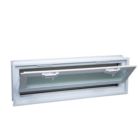 24x8 Hopper Window for Glass Blocks, Sheds, Cabins, Tiny Homes, Garages