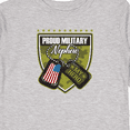 thumbnail image 4 of Inktastic Proud Military Nephew Boys Long Sleeve Toddler T-Shirt, 4 of 5