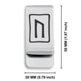 thumbnail image 2 of Stainless Steel Elder Futhark Uruz Rune Classic Slim Money Clip Credit Card Holder, 2 of 2