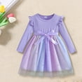 thumbnail image 2 of XXWXYD Toddler Girl Tulle Dress Long Sleeve Ruffle Winter Tutu Outfit Holiday Part𝗒 Christmas Dress Baby Girl Fashion Casual Clothes, 2 of 9