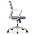 thumbnail image 3 of FM Furniture Adelaide 42" Chaise de Bureau en Plastique Moderne Réglable en Gris/blanc, 3 of 7