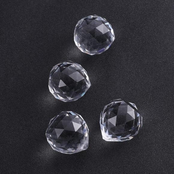 FELTECHELECTR Glass Prism Pendant Chandelier Crystal Prisms Pendants Clear 12Pcs 30Mm