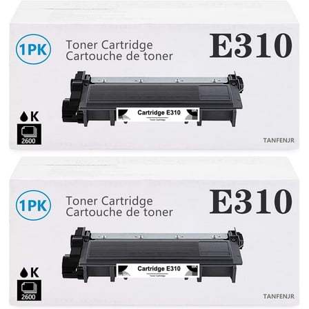 2 Pack E310 Black Toner Cartridges Replacement for Dell CVXGF E310dw E514dw E515dw E515dn Printer