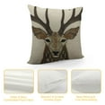 thumbnail image 4 of Nawypu  Deer Throw Pillow Covers Farmhouse Deer Head Couch Pillow Decorative Cushion&nbsp;Covers for Boys Man Wild Safari Accent&nbsp;Pillow&nbsp;Cases Brown, 4 of 5