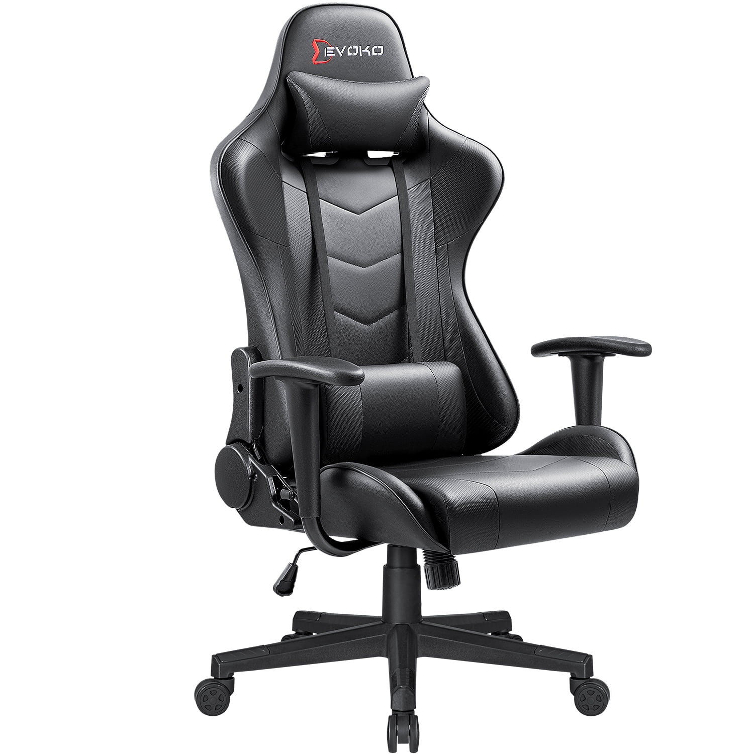 Furniwell Gaming Chair Racing Computer Chair PC Office Desk Chair Adjustable Swivel High Back Carbon Fiber Style PU Leather Executive Ergonomic Chair with Headrest and Lumbar Support Red/Black 